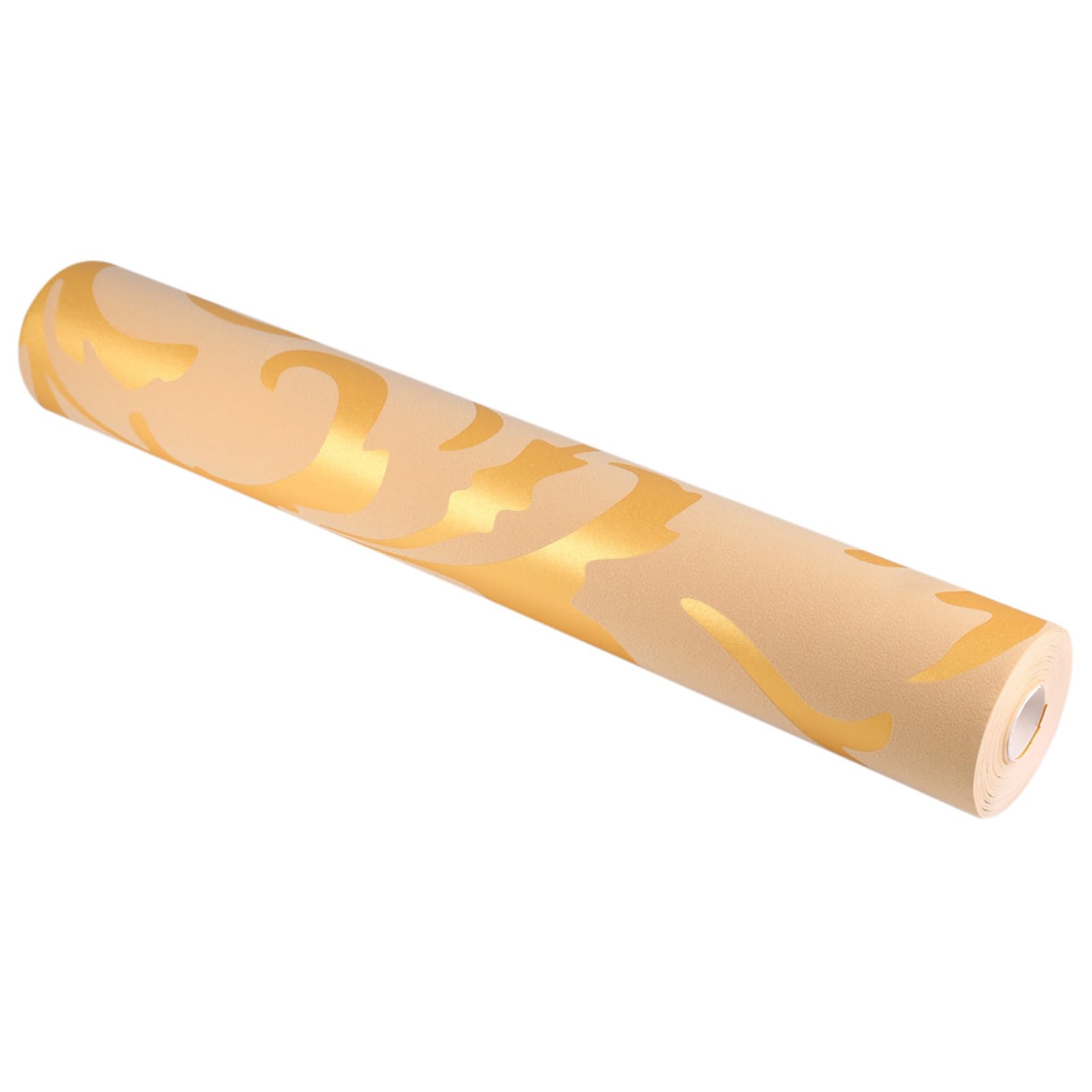 Papier peint baroque doré design damas pour une chambre parentale chic