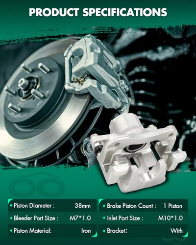 Image of SCITOO Rear Left Brake Caliper With Bracket 19B3131 Compatible For Lexus For ES350 2007-2012 For Toyota For Avalon 2008-2011 For Toyota For Camry 2007-2011