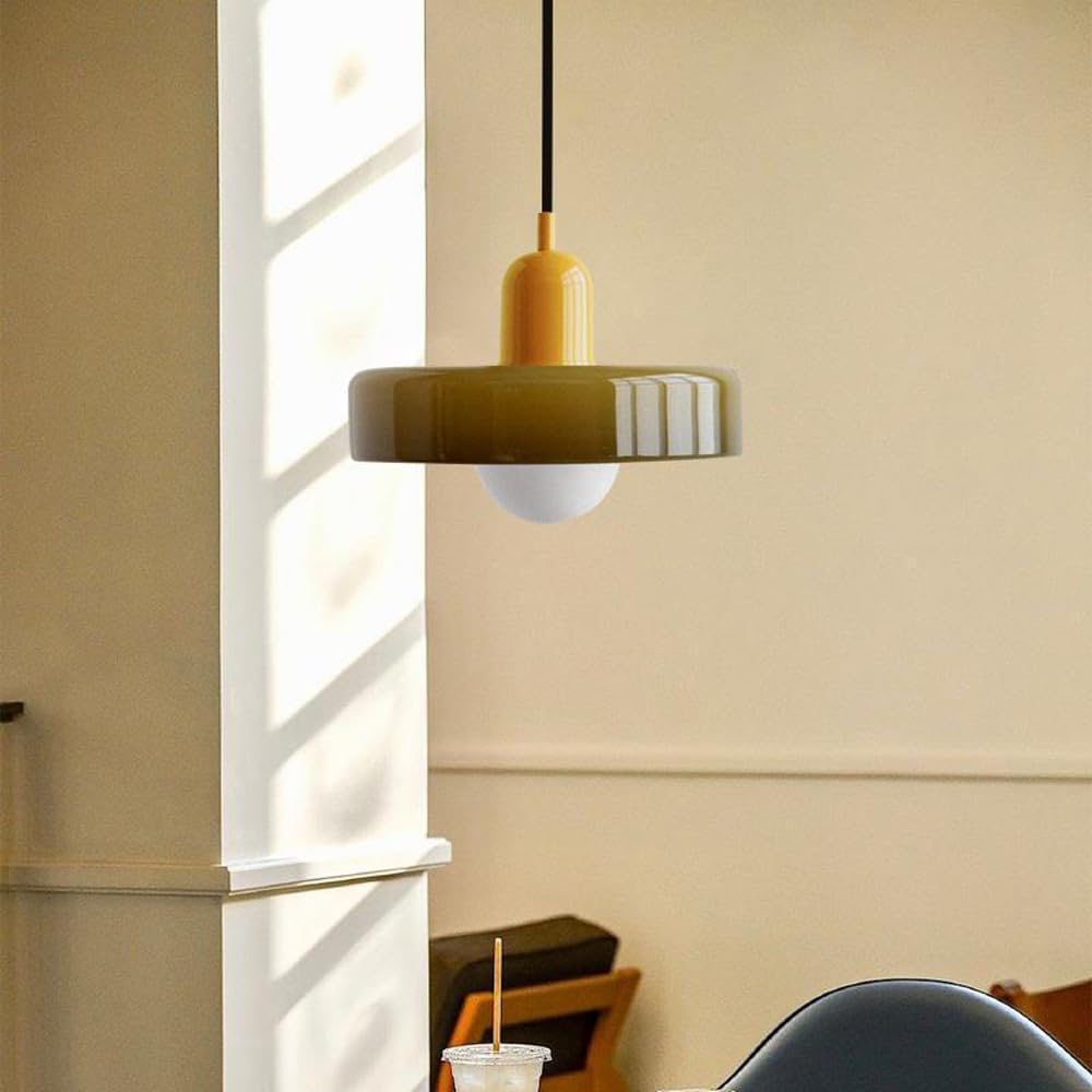 2-Light Duża zielona szklana lampa wisząca Żyrandol w stylu Mid Century Modern Vintage Farmhouse Wisząca lampa sufitowa Lampa kuchenna nad zlewem Sypialnia Jadalnia Bar