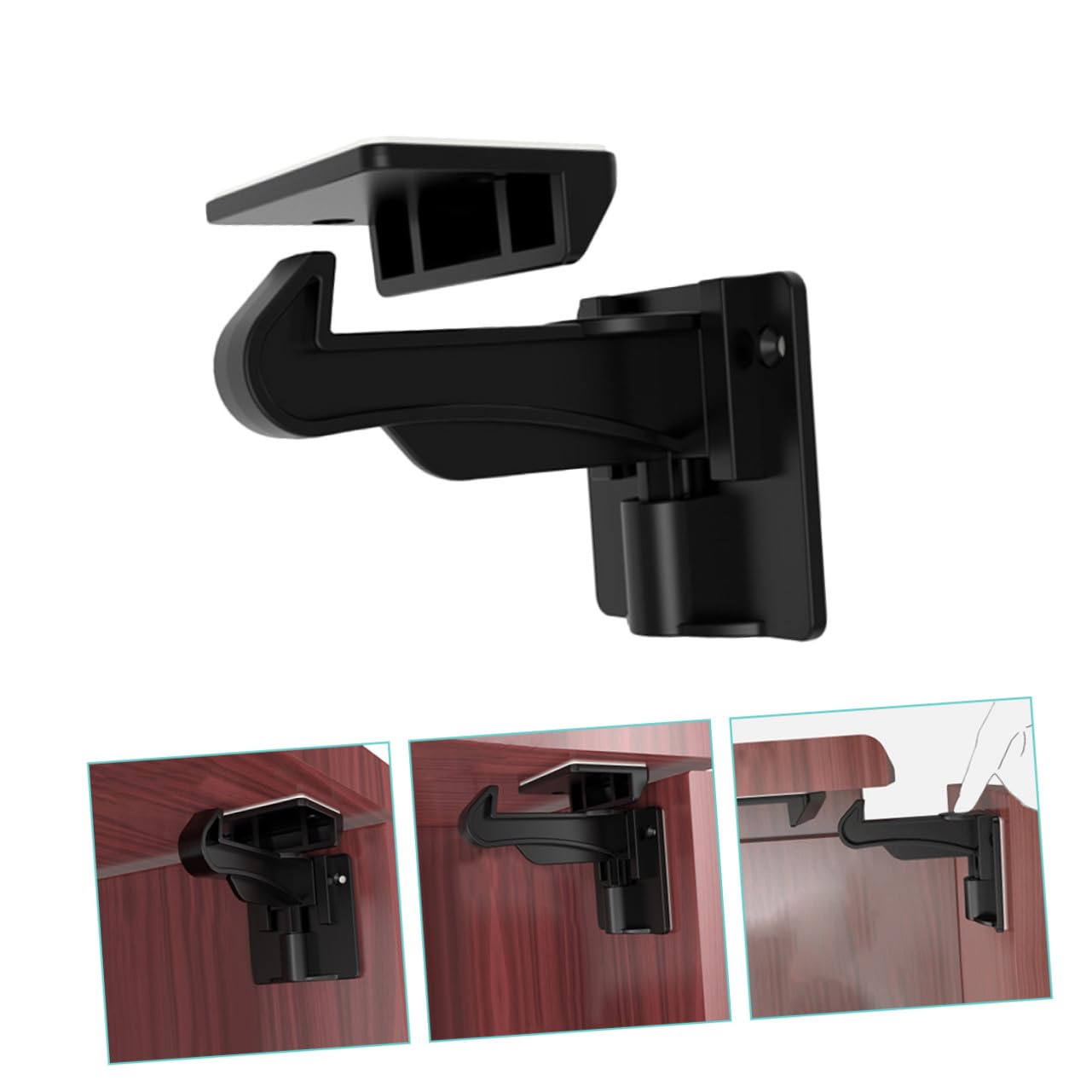 Mipcase 10 Cerraduras de Cajón a Prueba de Bebés Diseño Invisible y Material Abs para Armarios, Fáciles de Abrir por Adultos, Ideales para Seguridad Infantil Hogar