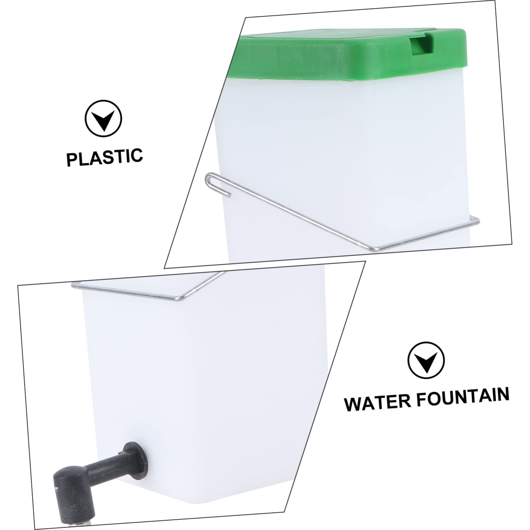 BESPORTBLE 3pezzi Distributore Automatico Per Conigli Abbeveratoio Plastica Per Animali Domestici Facile Da Installare e Utilizzare Adatto Per Tutti Tipi Di Ambienti