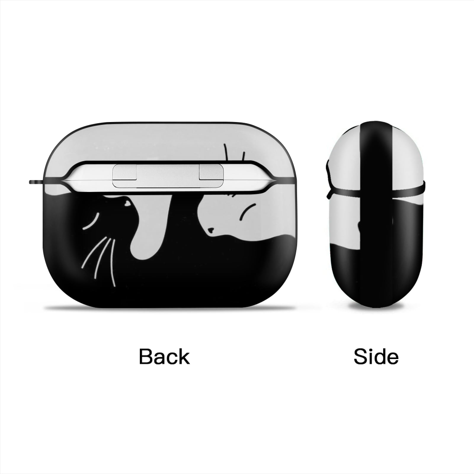 Amazon | AirPods Proケース 白 黒 猫柄 ネコ AirPods Proカバー