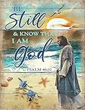CLAKINLA Jesus Diamond Art Kits for Adults, Sea Turtle Diamond Painting Kits for Adults Sunset Diamond Painting Gem Art Painting Diamond Dots, Be Still & Know That I am God Paint with Diamonds 12x16in