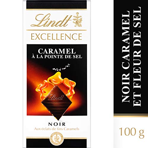  Lindt Excellence Noir Caramel à la pointe de F...