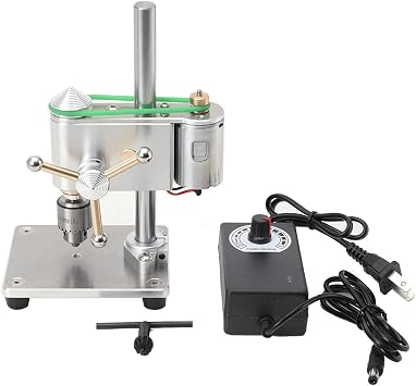 Mini Bench Drill Micro Bench Drill Mini Drilling Machine for DIY Furniture With Speed Adjustable Power Adapter (0.3-4MM)