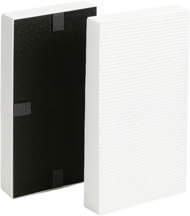 Nispira U Filter HRF201B Replacement 2-in-1 HEPA Activated Carbon For Honeywell Febreze Air Purifier FRF102B FRF101B | FHT190 FHT180 FHT170 HHT270 HHT290 | Removes Smoke, Pollen, Dust | 2 Packs
