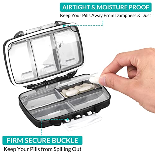 Image of Fullicon Moistureproof Airtight Pill Organizer, Portable, 7 Compartment