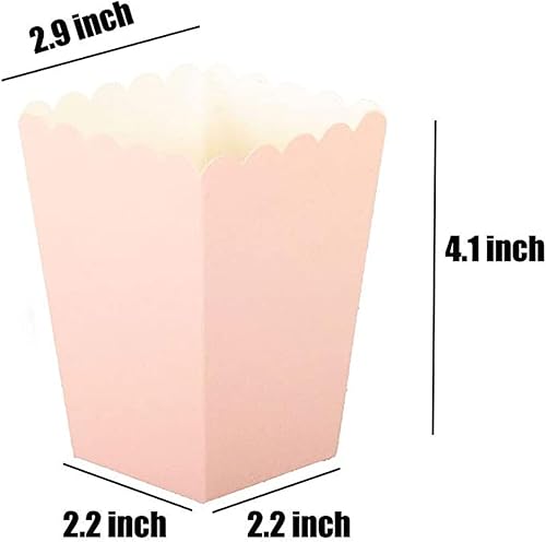 Miniatura 2 de Cajas de palomitas de maíz rosadas de cartón, contenedores de cartón, paquete de 24