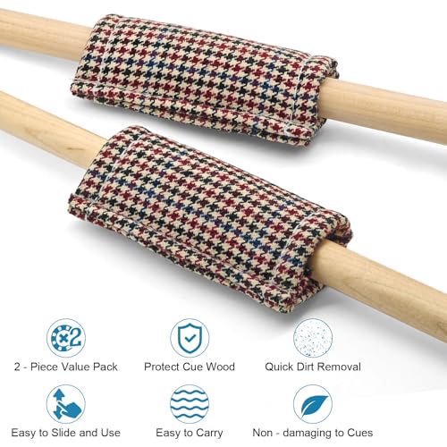 MoyanSuper 2 - Pack Billiard Cue Slicker - Pool Cue Shaft Cleaner Snooker Cleaning Cloth