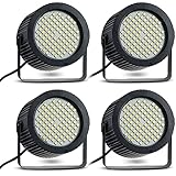 Funtery 4 Pcs Bright Halloween Strobe Light 88 LEDs Flash Party Lighting Sound and Speed Modes Flashing Stage Lights for Christmas Birthday Party Room Dance DJ Bar Karaoke Show Wedding(White)