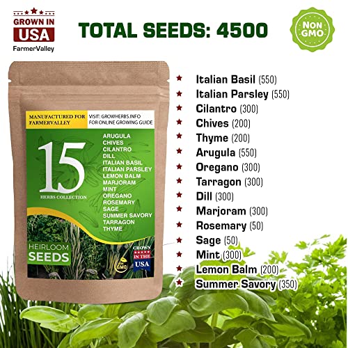 Healthy Garden Set Of Vegetable, Hot Pepper And Culinary Medicinal Herb Seeds - Heirloom Non-Gmo Usa Grown - Total 5840+ Most Needed Seeds For Planting Outdoor Indoor And Hydroponic #TOP4