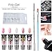Professional Poly Nail Gel Kit, Nail Builder UV Gel Extension Nail, Come With Nail Brush, Model Nail Tips and Nail Scraper