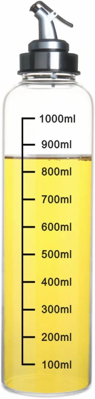 Signoraware Eze Flow Borosilicate Glass oil Dispenser, 1000ml, Clear
