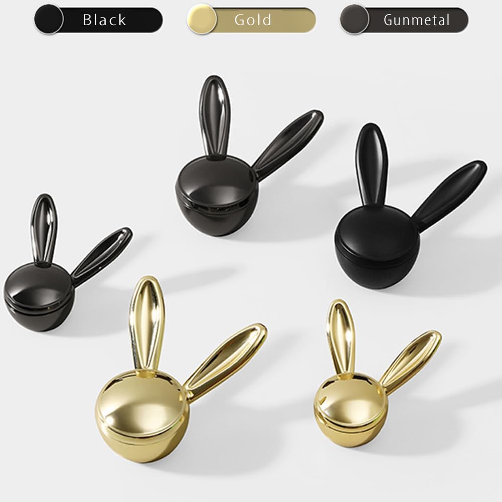 2 Pack Bunny-Shaped Decorative Wall Hooks, Cute Zinc Alloy Hangers for Coats, Towel, Keys, Bag, Robes, Heavy Duty Rabbit Design Mounted Holder for Bathroom