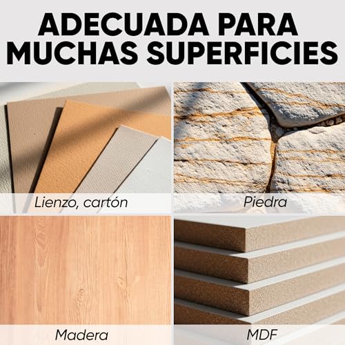 Miniatura 5 de 7 Artists Primer Imprimacion Blanca 100 Ml Gesso Acrilico Universal A Base De Agua Para Lienzo, Madera Y Papel Primer Para Pintura Acrilica, Oleo Y Manualidades Acrylic Gesso Artístico