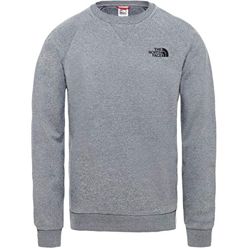 Image of The North Face Men Raglan Simple Dome Long Sleeve T-Shirt - Tnf Medium Grey Heather, Small