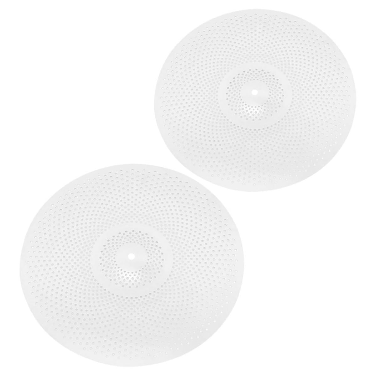 PRETYZOOM Set 2 Piatti Muti per Batteria Jazz in Lega 14/16 Pollici, Accessori per Strumenti a Percussione, Ricambio per Kit Batteria Silenzioso per Esercitazioni e Pratica Musicale