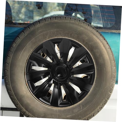 Cache-moyeu de roue 14 pouces noir en PP auto et SUV couvre-roue - 4