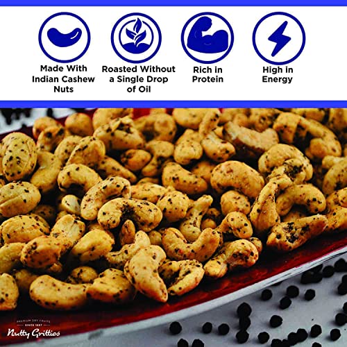 Image of Nutty Gritties Salted Cashews Nuts, Roasted Pepper ((Each Pack 100g) - 200g)
