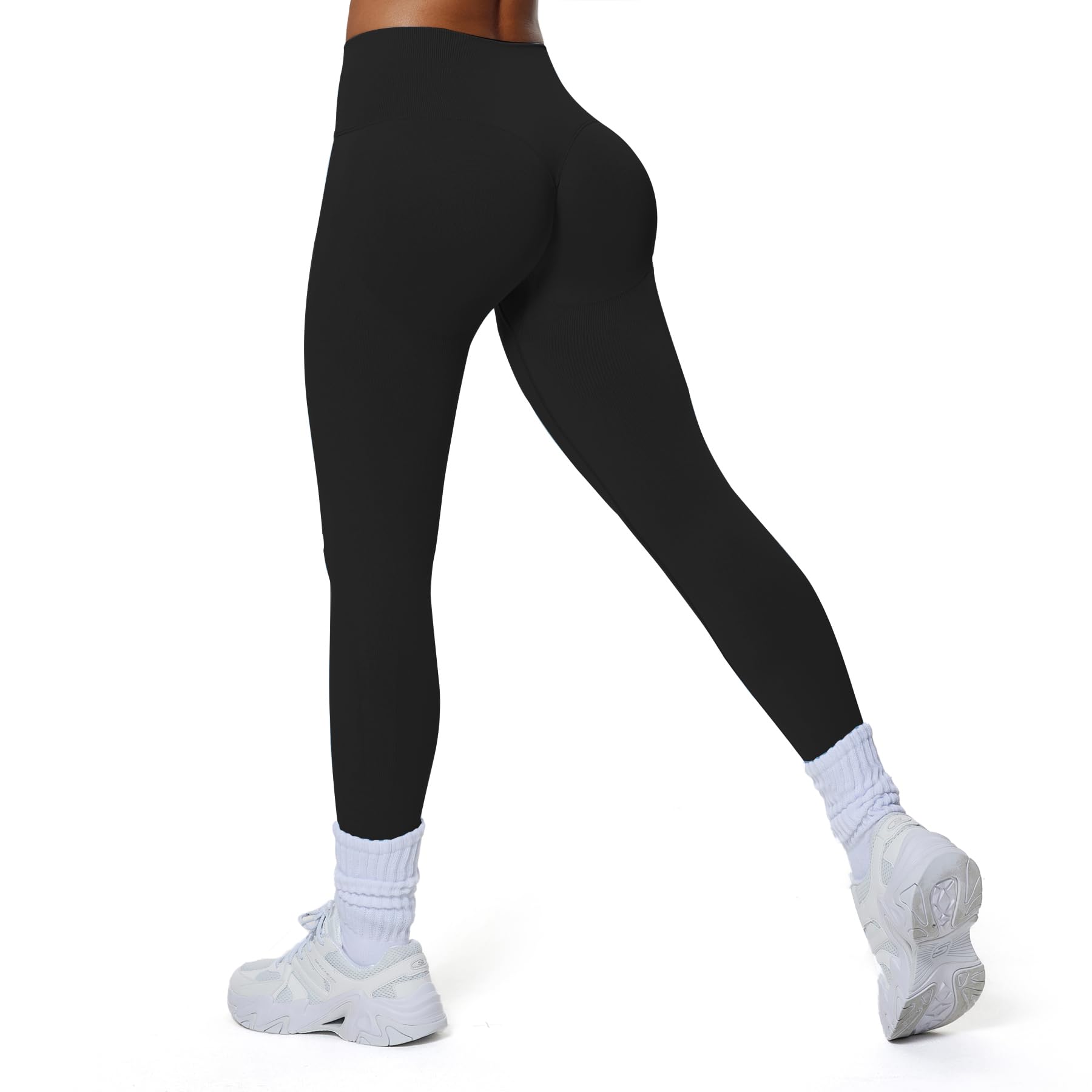 Aoxjox Workout Peach Contour Seamless Hidden Scrunch Butt Lift Leggings for Women Gym Yoga Pants 24