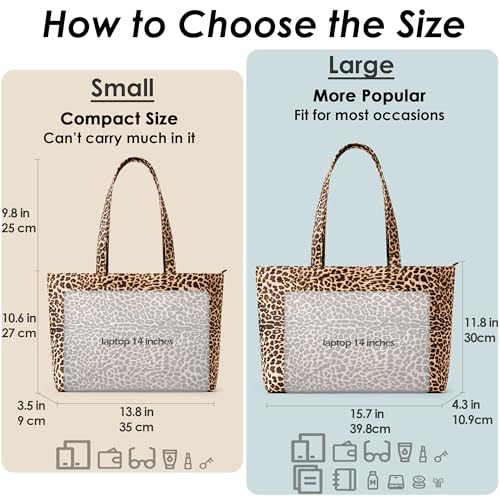 Image of KALIDI Tote Bag Zipper Shoulder Bag Faux Leather Purses Satchel for Women Casual Handbag Work Dating College