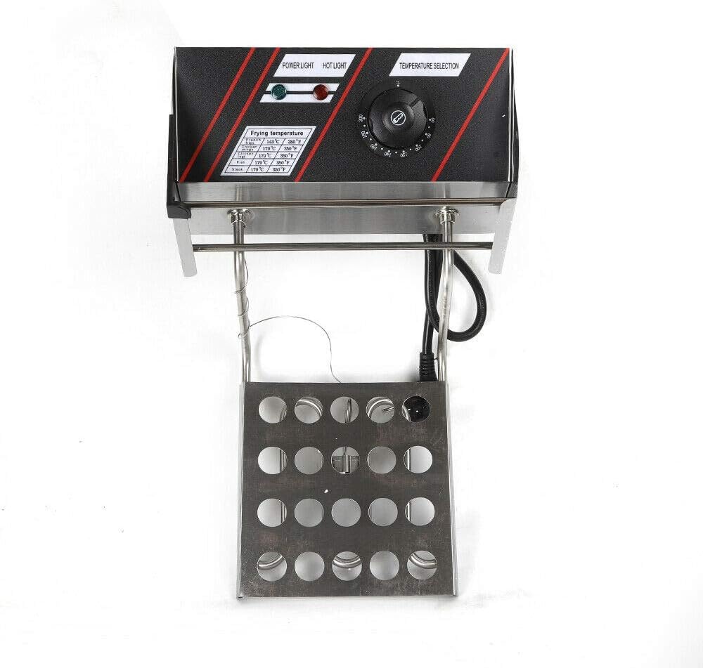 Friggitrice elettrica da 12 l, in acciaio inox, doppia friggitrice con zone fredde, 5000 W, con cestello per ristoranti rapidi, snack bar