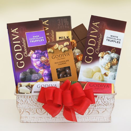 Grand Estates Godiva Chocolate Gift Basket for Her