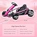 24V 8.1 MPH Electric Go Kart for Kids 8-14 Years, 300w*2 Extra Powerful Motors, Max Load 180Lbs Outdoor Ride on Toy for Teens, Music, Drifting Tires& Spacious Seat, Rose Red