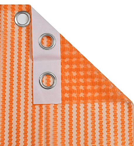 Image of HOME UTSAV 1 Piece Sheer Premium Tissue Net Polyester Curtains for Window 5 Feet, Orange