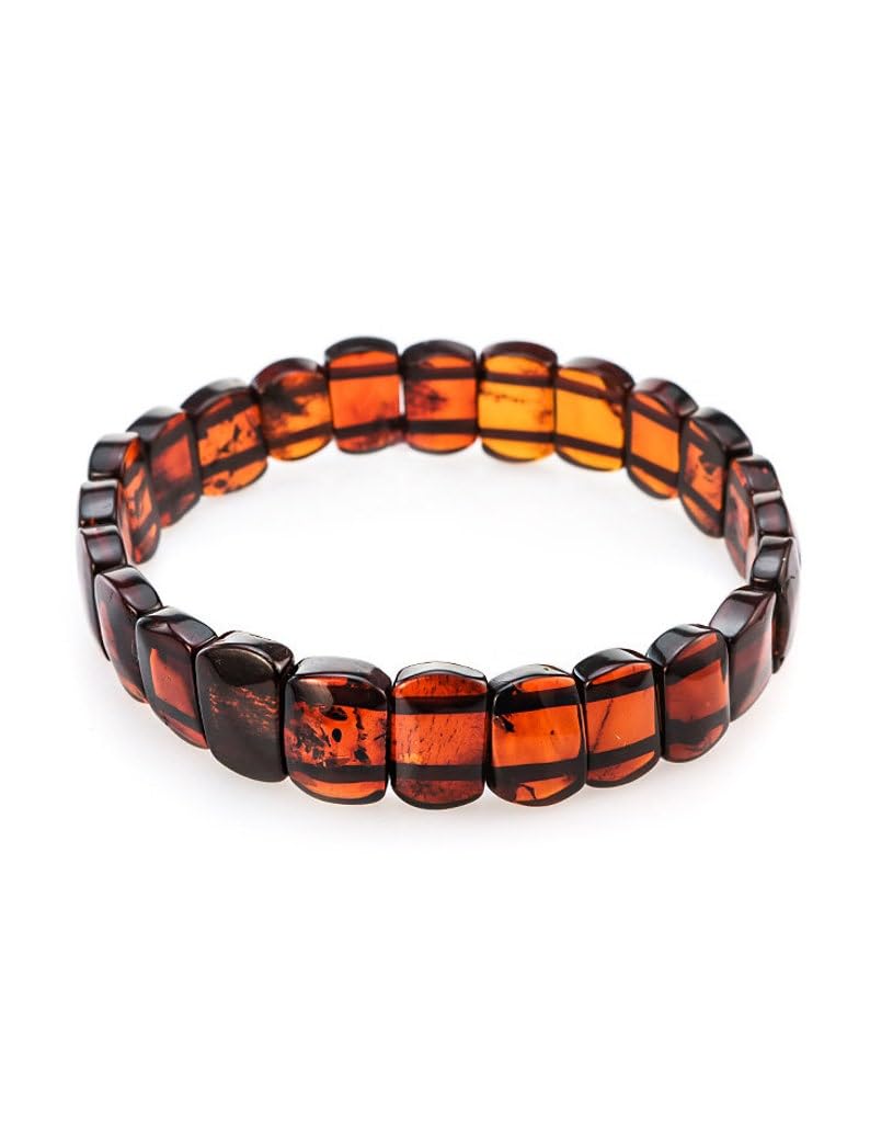 13x9x5 mm naturalny bursztynowy koralik elastyczna elastyczna bransoletka z koralików gładka krój owalny kształt czerwony 7 cali do medytacji unisex prezent i powodzenia |W_STBC_00290