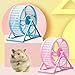 Qsvbeeqj Pet Hamster Exercise Running Wheel with Stand Playing Supplies Cage Toy Gerbils Hamster Running Jogging Toy Hamster Running Wheel Small