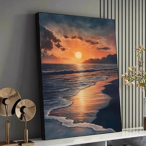 Tableau sur toile Plage tranquille de haute qualité pour salon 50x70