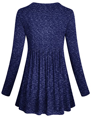 SeSe Code Business Casual Elegant Tunic Outfits for Work Women, Long Sleeve Fall Tops Dressy - Thumbnail 2