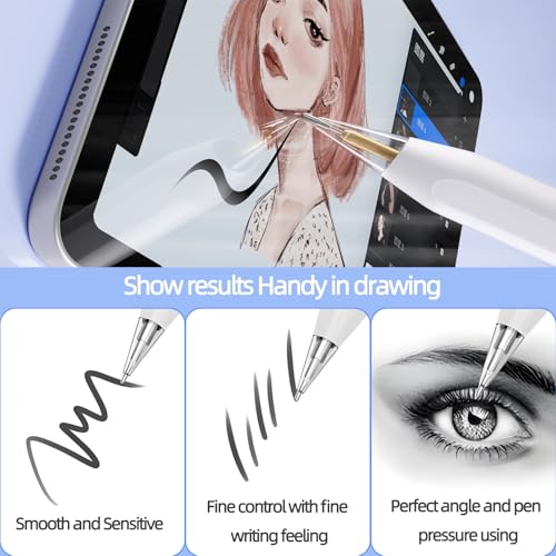 Image of 6 Pack Replacement Tips for Apple Pencil Pro / 2nd Gen / 1st Gen /USB C, Upgraded Apple Pencil Tips with Case No Wear Out Fine Point Precise Control, for iPad Pen Nibs Sets