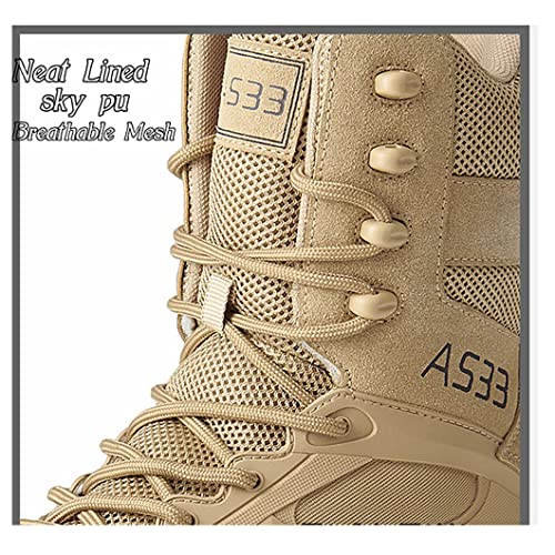 Zivopah Men's Tactical Boots Military Work Boots Desert Combat Outdoor Boots For Hiking Motorcycle Climbing-Mise40 #TOP3