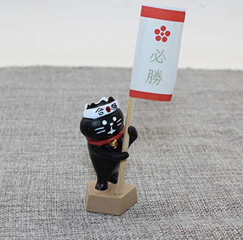Figura de gato negro para decorar el jardín exterior y salones modernos