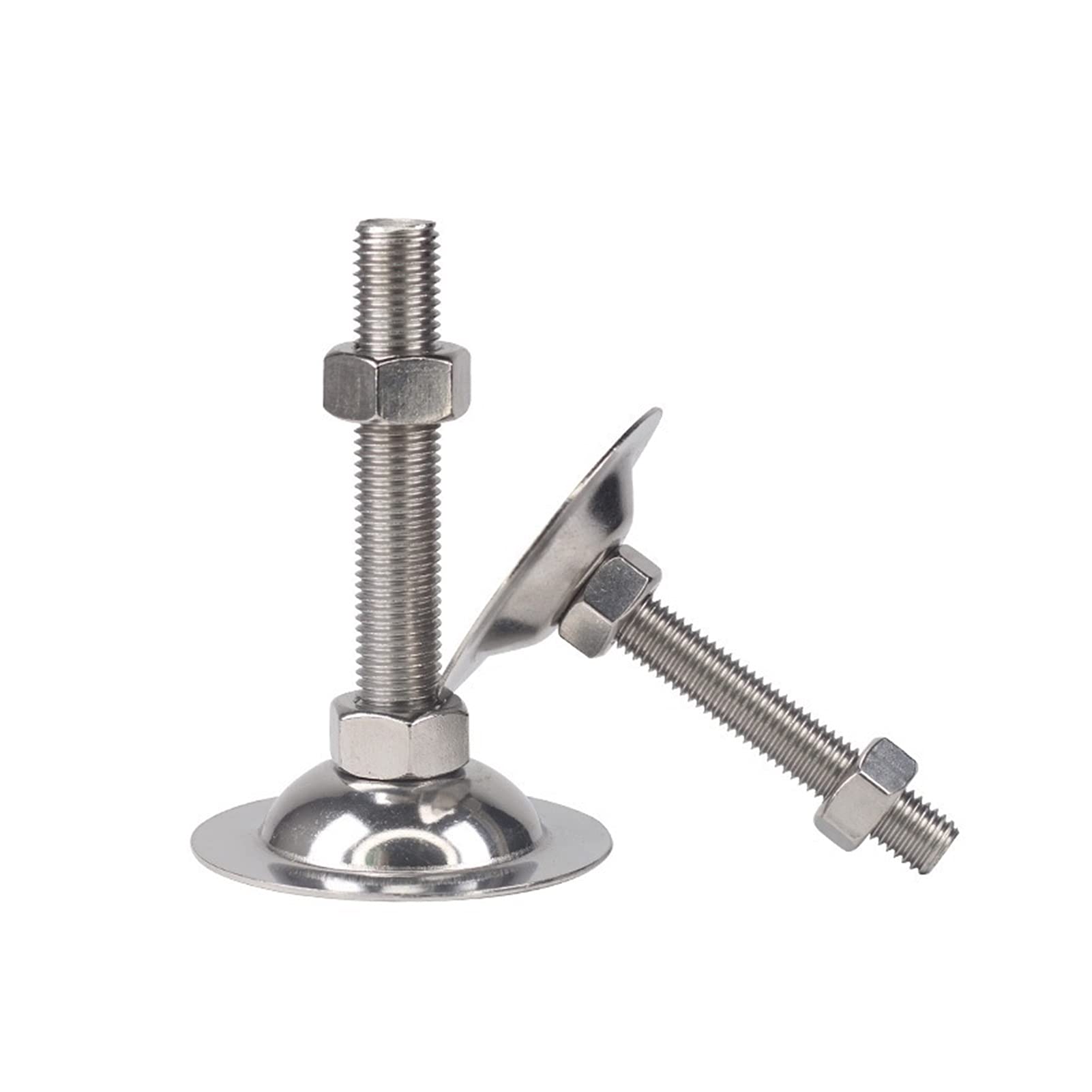 Patas de Muebles 4 Patas niveladoras for Muebles, Rosca M12 Ajustable, de Acero Inoxidable, antigolpes, con protección Deslizante for Patas de gabinete, sofá y Mesa.(D66*m12*100mm)