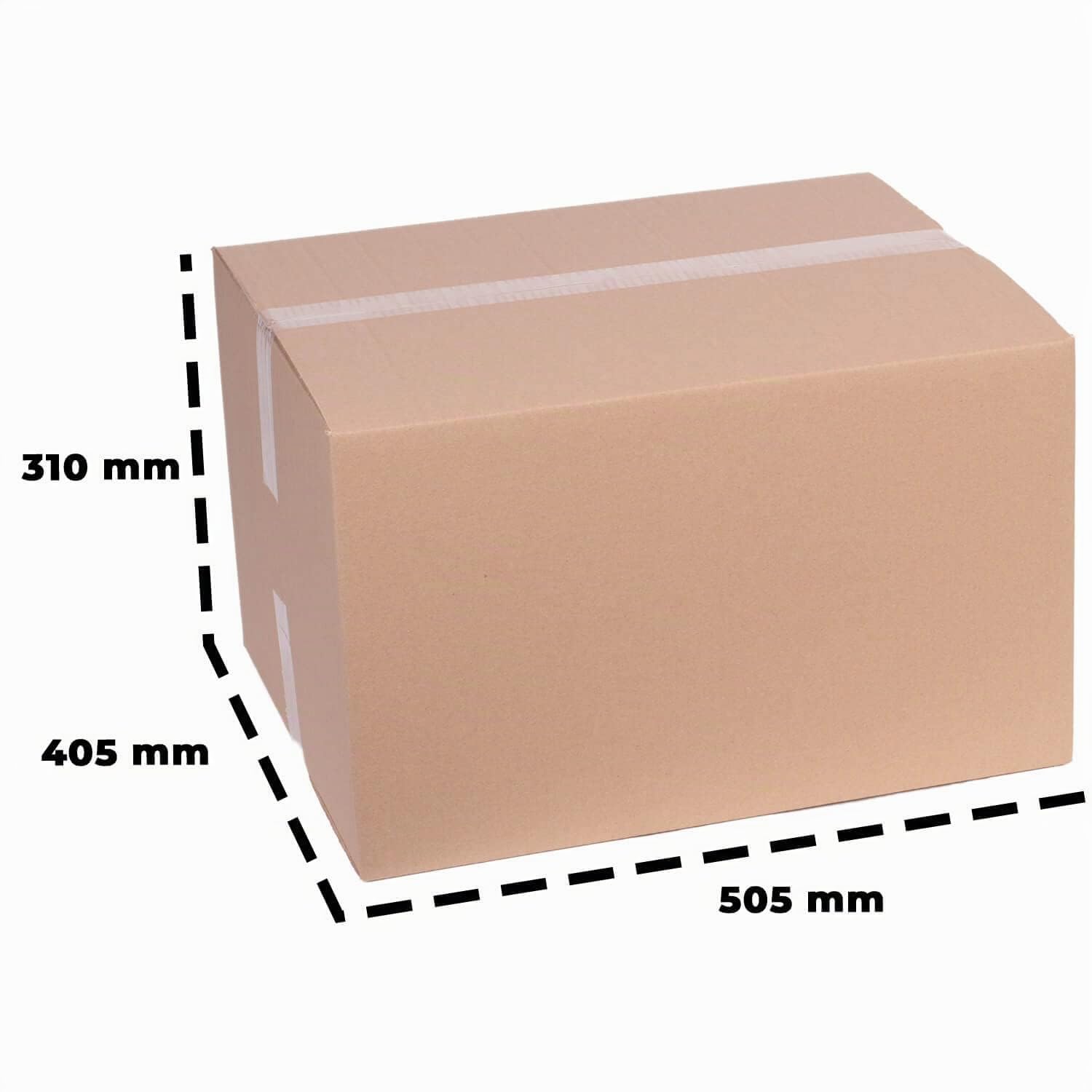 smiley pack 20 Stück Faltkartons zweiwellig 500 x 400 x 300 mm KK 110 braun Versandkarton Verpackungskartons 50 x 40 x 30 cm aus Wellpappe 2 wellig Karton Pappkarton Versandbox Paket Päckchen