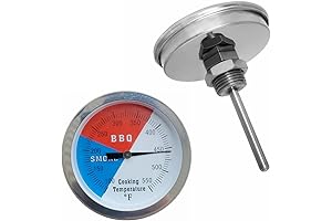 BBQ Temperature Gauge, 2-Pack 3-inch Dial Charcoal Grill Thermometer