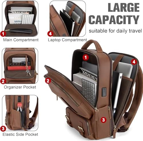 Zaino Tzowla Antifurto Con USB - Impermeabile Per PC 15.6", Ideale Per Università E Viaggi - Foto 2