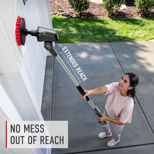 Image of Hoover ONEPWR Telescoping Cordless Scrubber, with 4-Feet Extending Cleaning Reach, BH51000V + 6 inch Hard Bristle Cleaning Brush, for Heavy-Duty Whole-Home Cleaning, AH86300