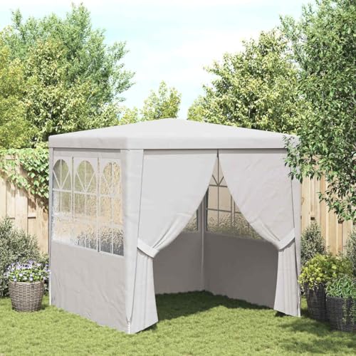 HOMTAKIE - Tienda de campaña con paredes laterales (90 g/m², 2,5 x 2,5 m), color blanco