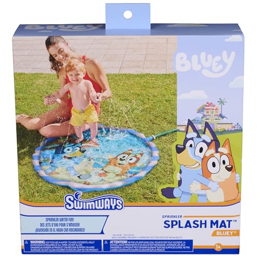 SwimWays Bluey Splash Mat, Kids Splash Pad & Outdoor Toys, Bluey ...