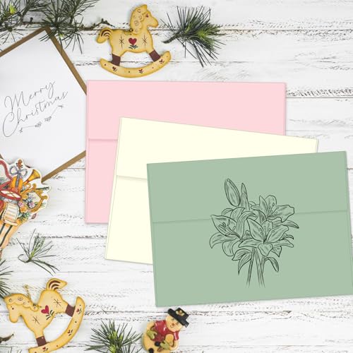 Sobres A7 para tarjetas e invitaciones de bodas color crema de 5x7 pulgadas en pack de 100 7