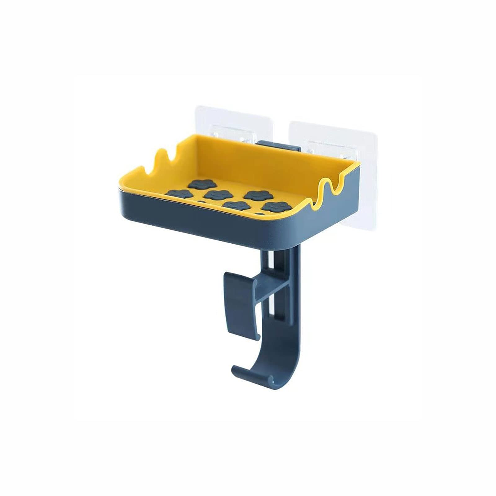 JINGYAN Soap Dishes Soap Box Wall-mounted Suction Cup Free Punch Drain Rack Simple Dish For Bathroom Toilet Hot(Blue)