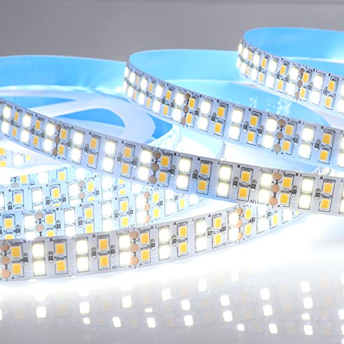 Image of LEDENET 12V DC Tunable LED Strip Lights CCT Warm White Cold White 3000K-6500K 1680LEDs 16.4ft SMD 2835 LED Tape Lights Non-Waterproof for Bedroom Kitchen Under Cabinet Lighting