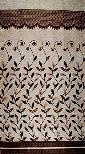 Image of Home Sizzler 2 Piece Eyelet Polyester Long Door Curtain - 9ft, Brown