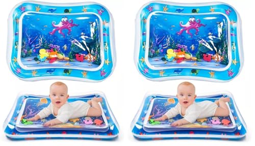 Image of Toy Imagine Tummy Time Water Mat for Babies | Sensory Play Gym for 6-12 Months | Newborn Baby Essentials | Water-Filled Activity Mat | Baby Gifts | Pack of 2
