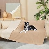 Manta impermeable para perros, resistente a la orina, manta para mascotas para sofá cama, perros pequeños, medianos, gatos, protector de asiento de coche, resistente a líquidos, lavable, 80 x 60