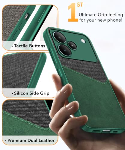 Image of Jkobi Back Cover Case for Realme P4 (Dual PU Leather Stitch | Professional Minimalist | Soft and Flexible)